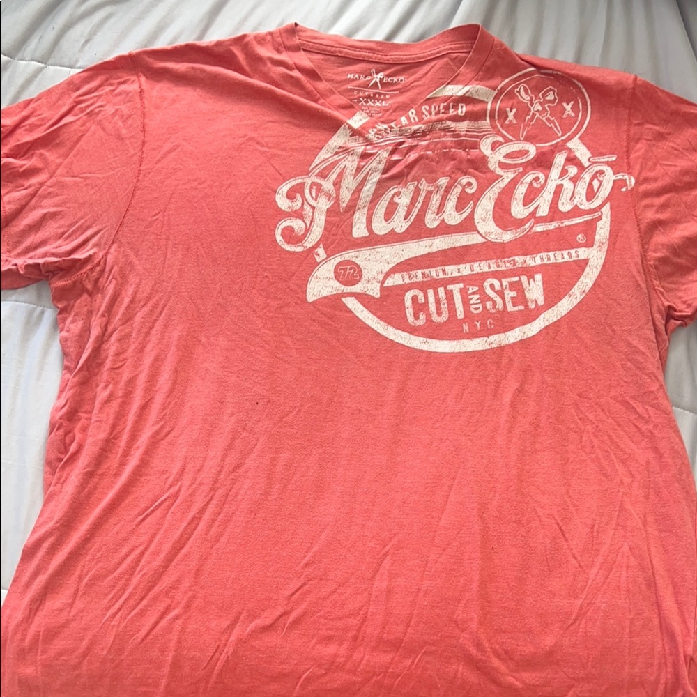 Marc Ecko Cut & Sew XXXL Coral Short Sleeve Graphic Tee